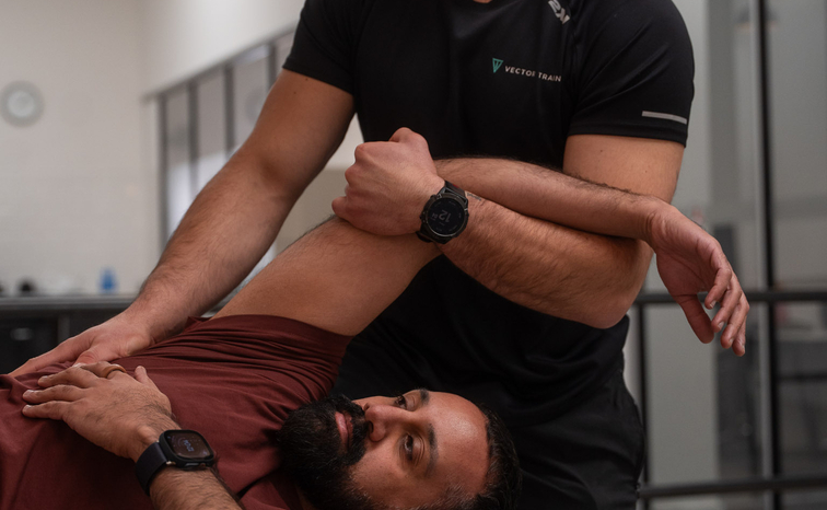 Assisted stretching course vector training